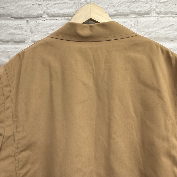 Vtg Men's London Fog Khaki Coat Size 44 Long Sherpa Lined Safari Casual Jacket - Picture 12 of 16